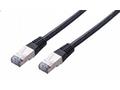 Kabel C-TECH patchcord Cat5e, FTP, černý, 1m