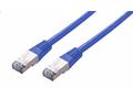 Kabel C-TECH patchcord Cat5e, FTP, modrý, 0,25m