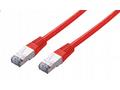 C-TECH Kabel patchcord Cat5e, FTP, červený, 1m
