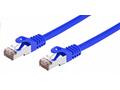 Kabel C-TECH patchcord Cat6, FTP, modrý, 0,5m