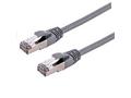 Kabel C-TECH patchcord Cat6a, S, FTP, šedý, 1m