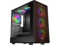EVOLVEO Panthera, mATX, 6x ARGB 120, dřevo+sklo