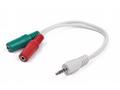 GEMBIRD Kabel rozdvojka jack 3,5mm (4 pólový) na 2
