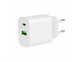 GEMBIRD PD nabíječka USB-A USB C 20W bilá
