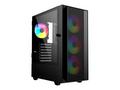 Gembird Fornax 4000 ARGB, Midi Tower, Transpar., Č