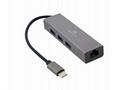 Gembird adaptér USB-C (M) na Gigabit LAN (F) + 3x 
