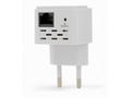 Gembird Wi-Fi repeater, extendér, 300 Mbps, biely