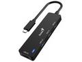 GENIUS hub UH-400, USB-C na 4x USB3.0, černý