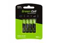 Green Cell Rechargeable Batteries 4x AAA HR03 950m