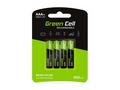 Green Cell Rechargeable Batteries 4x AAA HR03 800m