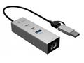 i-tec USB-C, USB-A Metal HUB 3 (2x USB-C, 1x USB-A