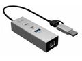 i-tec USB-C, USB-A Metal HUB 3 (2x USB-C, 1x USB-A