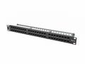 LANBERG PATCH PANEL 48 PORTŮ 1U 19" CAT.6 UTP ČERN