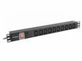 NAPÁJECÍ PANEL (PDU) 19" LANBERG 1U 10A 2m 10X IEC