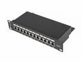 LANBERG PATCH PANEL 12PORT 1U 10" CAT.6 FTP STÍNĚN