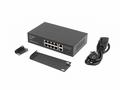 LANBERG SWITCH 8X 100MB POE+, 2X 1GB UNMANAGED RAC