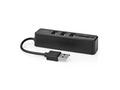 NEDIS USB hub, zástrčka USB-A, zásuvka USB-A, 3 po