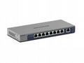 NETGEAR GS108MX - Přepínač - neřízený - 8 x 10, 10