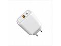 PLATINET sítová nabíječka 30W  PD USB-A USB-C bílá