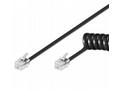 PremiumCord Kabel telefonní sluchátkový kroucený 4