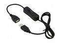 PremiumCord USB 2.0 kabel prodlužovací s vypínačem