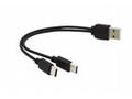 PremiumCord USB kabel A, Male to USB-C male (nabíj