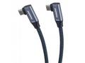 PremiumCord USB-C 2x zahnutý kabel, 3m