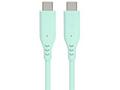 PremiumCord silikonový USB-C 60W, tyrkysový, 1.5m