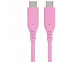 PremiumCord silikonový USB-C 60W, růžový, 1.5m