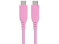 PremiumCord silikonový USB-C 60W, růžový, 1.5m