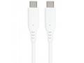 PremiumCord silikonový USB-C 60W, bílý, 1.5m