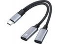 PremiumCord USB-C redukce 2-in-1 pro audio sluchát