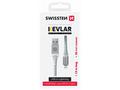 Swissten datový kabel kevlar usb, lightning 1,5 m 