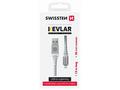 Swissten datový kabel kevlar usb, lightning 1,5 m 
