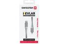 Swissten datový kabel kevlar usb-c, lightning 1,5 