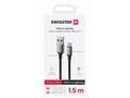 SWISSTEN DATOVÝ KABEL TEXTILE II USB, LIGHTNING 1,