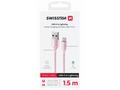 SWISSTEN DATOVÝ KABEL TEXTILE II USB, LIGHTNING 1,