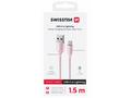 SWISSTEN DATOVÝ KABEL TEXTILE II USB, LIGHTNING 1,