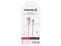 SWISSTEN DATOVÝ KABEL TEXTILE II USB, USB-C 1,5 M 