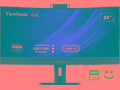 ViewSonic VG3457CV 34" 21:9,3440 x 1440, SuperClea