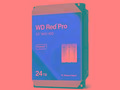 WD Red Pro, 24TB, HDD, 3.5", SATA, 7200 RPM, Červe