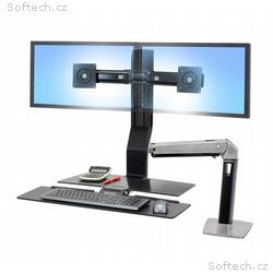 ERGOTRON WorkFit-A, Dual Display, Polished aluminu