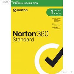 NORTON 360 STANDARD 10GB + VPN 1 uživatel pro 1 za