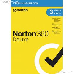 NORTON 360 DELUXE 25GB +VPN 1 uživatel pro 3 zaříz