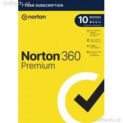 NORTON 360 PREMIUM 75GB +VPN 1 uživatel pro 10 zař
