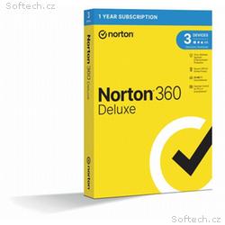 NORTON 360 DELUXE 25GB CZ 1uživatel pro 3 zařízení