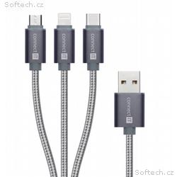 CONNECT IT Wirez 3in1 USB-C & Micro USB & Lightnin