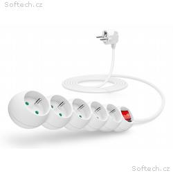 CONNECT IT prodlužovací kabel 230 V, 5 zásuvek, 3 