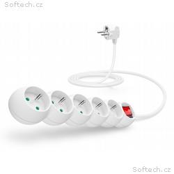 CONNECT IT prodlužovací kabel 230 V, 5 zásuvek, 2 