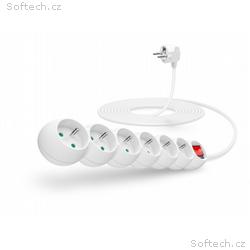 CONNECT IT prodlužovací kabel 230 V, 6 zásuvek, 3 